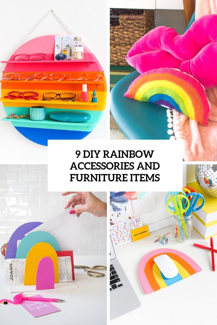 9 DIY Rainbow Accessories And Furniture Items