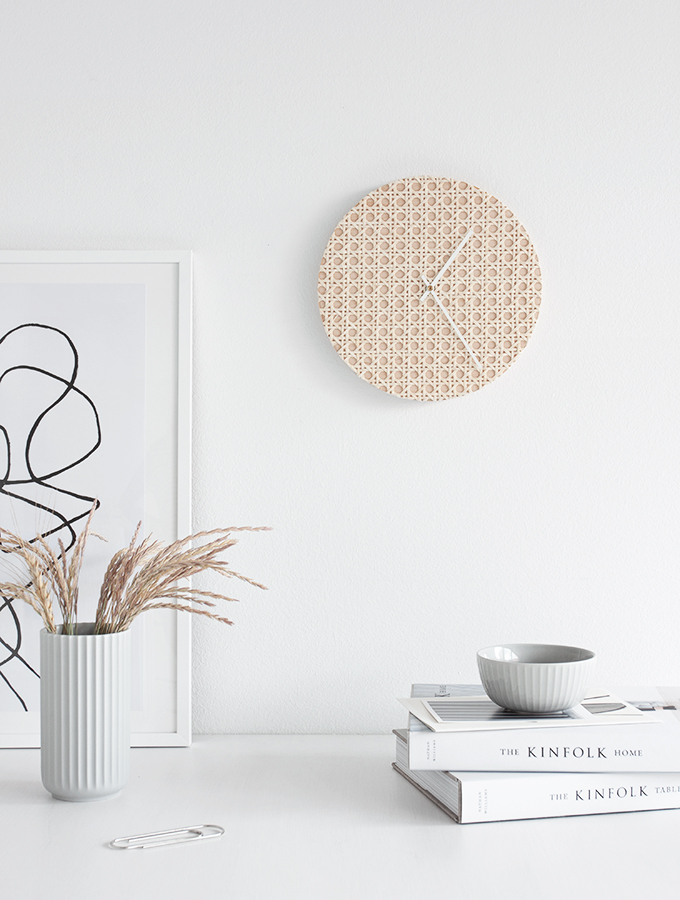 DIY rattan clock for a beachy touch in your space