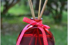 DIY oil reed diffuser with a rose and lavender mix