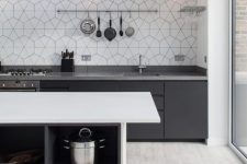 large scale hexagon tiles could be used to create interesting geometric patterns in your kitchen, and geometry is timeless
