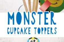01 diy monster cupcake toppers for kids’ parties