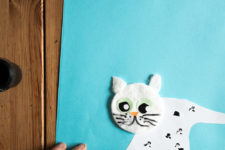 06 cute snow leopard handprint craft for kids