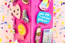 DIY simple and colorful patch locker magnets