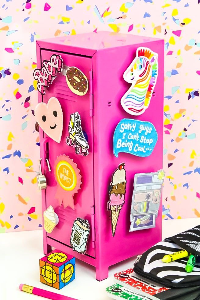 DIY simple and colorful patch locker magnets