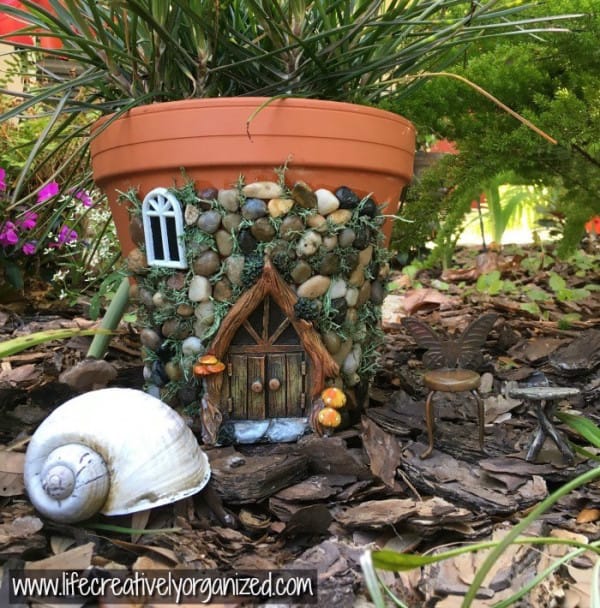 DIY fairy house planter for indoors and outdoors