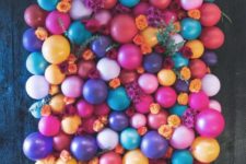 DIY colorful floral and balloon backdrop