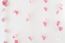 DIY fresh rose petal backdrop for taking pics