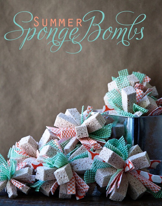 DIY colorful sponge bombs to play in the pool