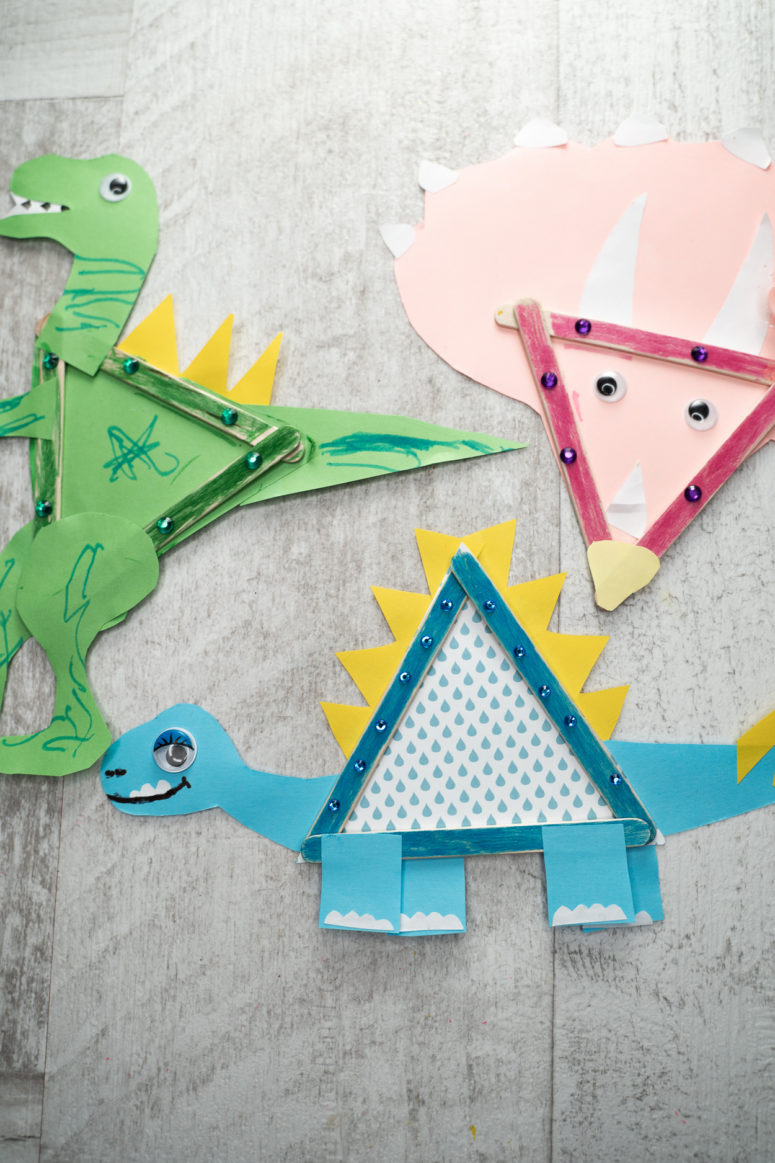 DIY Popsicle Stick Dinosaurs To Make With Kids