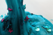 DIY turquoise sparkly mermaid slime