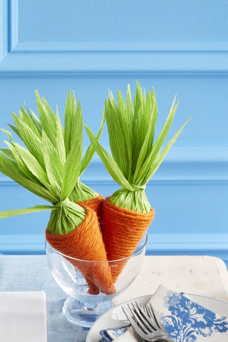 DIY sweet carrot candy holders for Easter (via undefined)