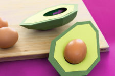 DIY colorful and fun avocado egg holder