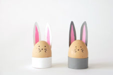 DIY toilet paper roll bunny egg holders