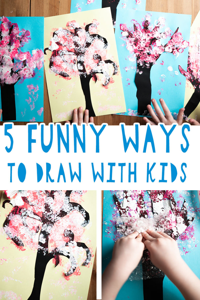 5 Funny DIY Ways To Paint Blooming Trees With Kids