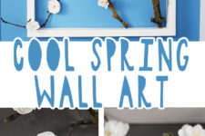 01 beautiful diy spring wall art with cherry blooms
