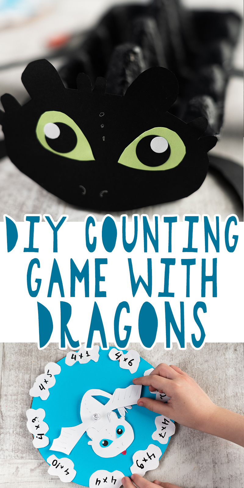 diy counting game with dragons