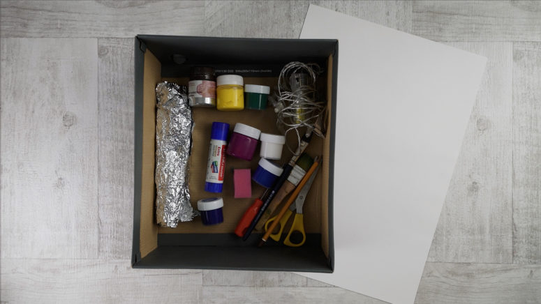 diy glowing space box for international space day