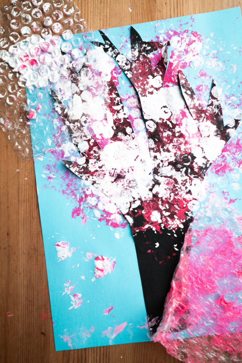 5 funny diy ways to paint blooming trees with kids