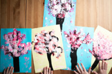 09 5 funny diy ways to paint blooming trees with kids