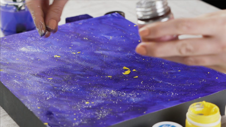 diy glowing space box for international space day