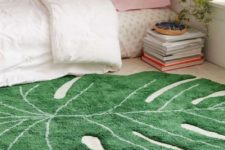 13 rock a monstera leaf rug to make your space summer-like for cheap