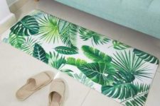 15 such a small and cute tropical leaf printed mat will easily give that tropical cheer to the space