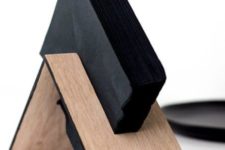 DIY geometric wooden napkin holder