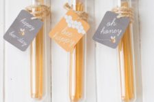 DIY honey test tube party favors