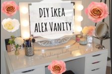 DIY IKEA Alex turned into a minimalist vanity