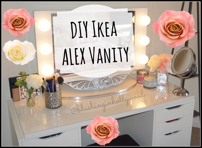 DIY IKEA Alex turned into a minimalist vanity (via blushinginhollywood.com)