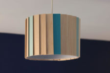DIY Scandinavian wood piece lampshade