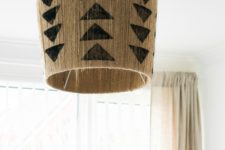 DIY jute lampshade with arrows