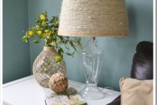 DIY sisal lampshade for a rustic or beach lamp