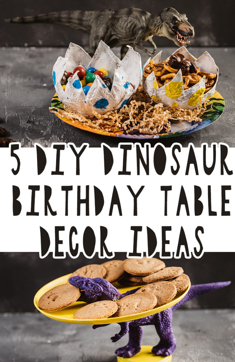 5 diy dinosaur birthday table decor ideas
