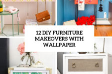 12 diy furniture makeovers with wallpaper cover
