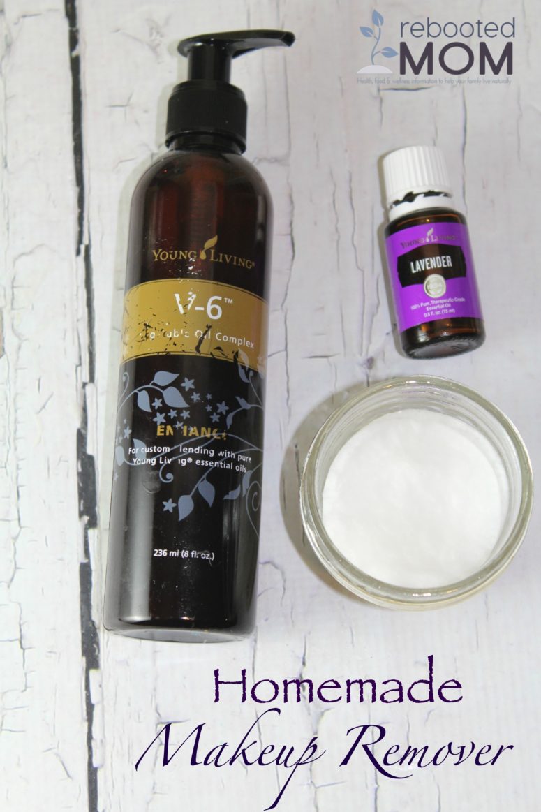 DIY makeup remover with lavender essential oil (via www.rebootedmom.com)