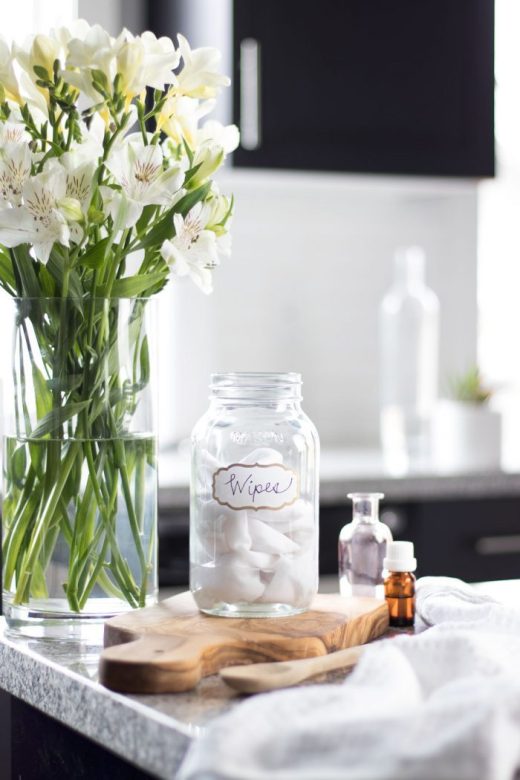 DIY disinfecting wipes with essential oils (via www.alifeadjacent.com)