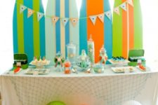 02 a fun and colorful Surfer party is ideal for little boys who love beaches and surfing
