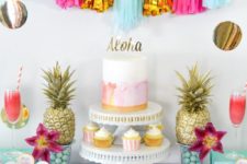 08 a tropical Aloha baby shower is a very popular idea not only for summer, it means bright colors and lots of fruit