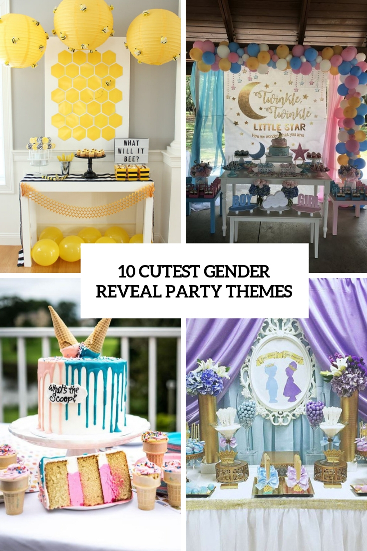 cutest gender reveal party themes cover