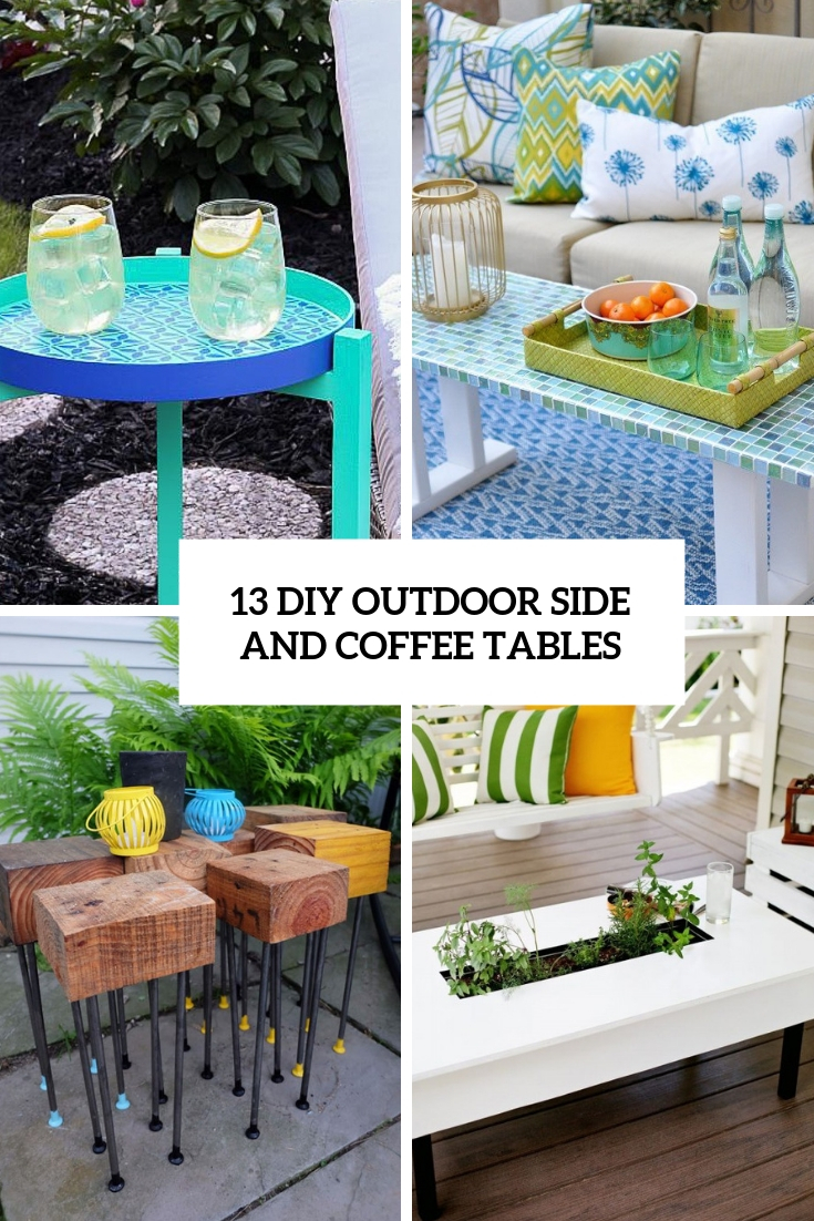 13 DIY Outdoor Side And Coffee Tables