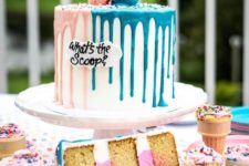 What’s The Scoop is a very fun party theme, rock pink and blue shades and ice cream decor everywhere