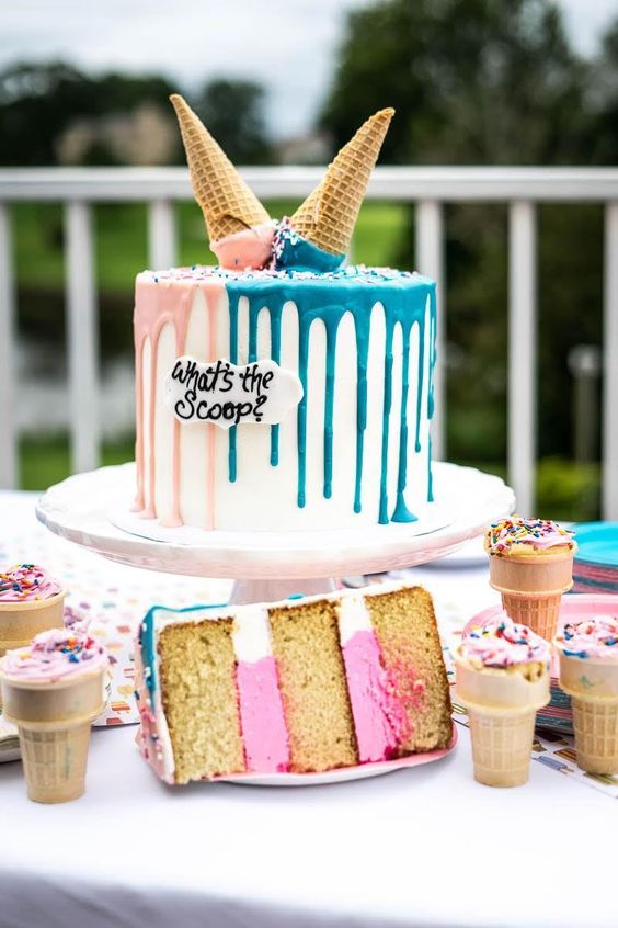 What's The Scoop is a very fun party theme, rock pink and blue shades and ice cream decor everywhere