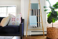 DIY lightweight bamboo ladder for storage