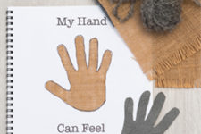 DIY touch and feel book to develop the sense of touch