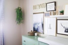 20 a modern and bold IKEA Tarva dresser with aqua paint and simple knobs is a chic idea with a touch of color