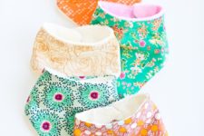 DIY colorful bandana baby bibs