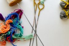 DIY roasting sticks spruced up with colorful tassels