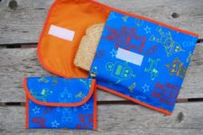 DIY reusable sandwich bags with large flaps