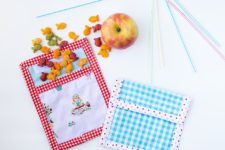 DIY reusable colorful snack bags
